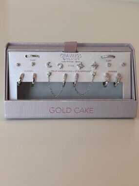 Cravings by Gold Cake Cubic Zirconia Brass Earring Set